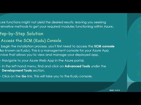 How to Load External Powershell Modules in Azure WebJobs