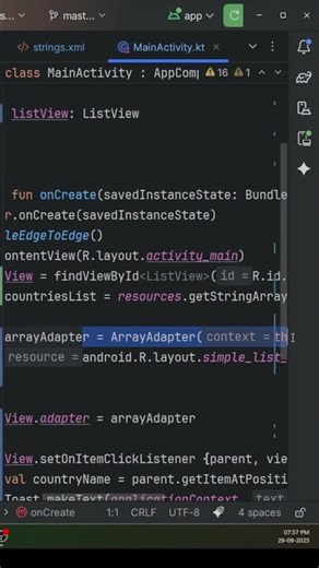 ArrayAdapter + ListView in Android | Quick Tutorial