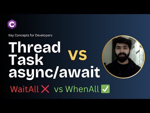 C# Thread vs Task vs async/await Explained – Multithreading & Async Made Simple