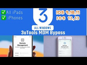 3utools MDM bypass (Remote management unlock)