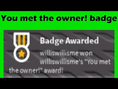 ROBLOX Studio | How to make "You met the owner!" badge