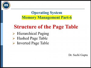 Memory management Part 6 Structure of page tables