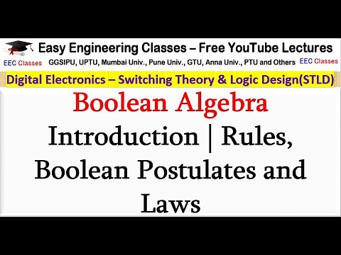 Boolean Algebra Introduction | Rules, Boolean Postulates and Laws | Digital Electronics-STLD