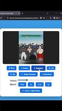 HTML + CSS + JavaScript: Complete Video Player Project