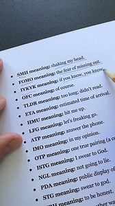 1.3K views | A List of Text Abbreviation Meanings How many of these did you know? | Eedee Reacts | Facebook