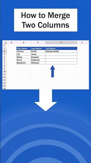 How to Merge Two Columns in Excel