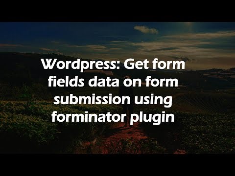Wordpress: Get form fields data on form submission using forminator plugin