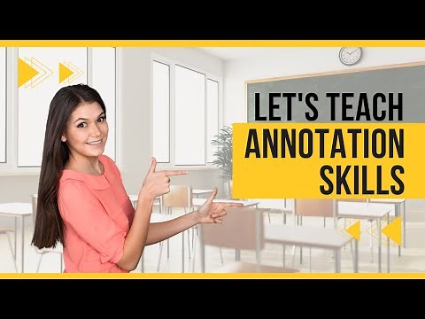 How to Teach Annotation Skills