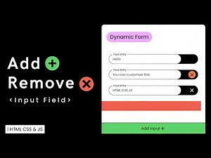 How to create a Dynamic Form / Input Fields | HTML CSS and JS!