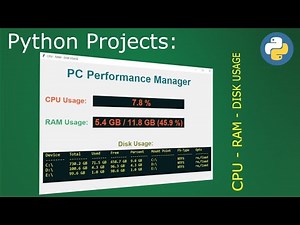 Python Projects: CPU, RAM and DISK usage
