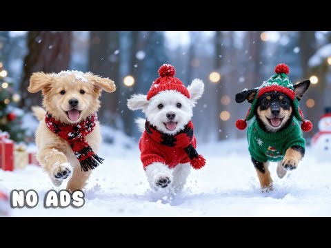 24 Hours of Dog TV for Dogs to Watch 🐕🎄 Christmas Sounds for Playful Dogs & Emotional Balance ❄️✨