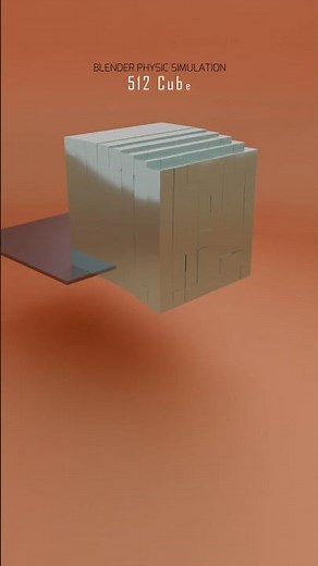 Blender Satisfying Animation 8 up to 4096 Cube Falling!