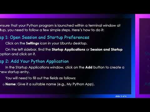 How to Start a Python Program with a Terminal Window on Ubuntu Startup