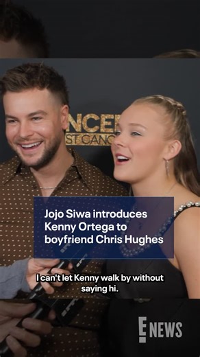 E! News on Instagram: "This is not a bunch of hocus pocus...Jojo Siwa introduced Chris Hughes to Kenny Ortega! 🥹"