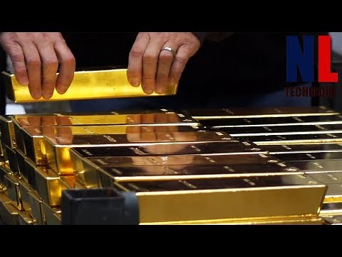 Amazing Melting Pure Gold Technology - Modern Gold Coins and Bars Manufacturing Process