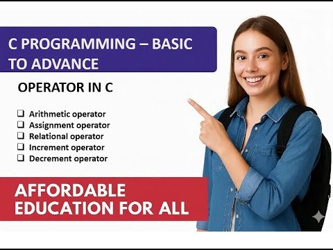 Complete C Tutorials - Operators in C - ChiPi Technologies - Affordable Education For All