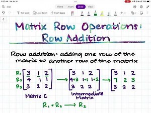 Matrix Row Operations: Row Addition