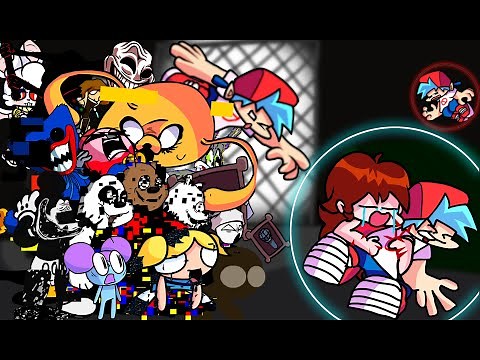 FNF Good Bye World (Boyfriend Dies) But Different Characters Sing It🎵 Everyone Sings(New Characters)