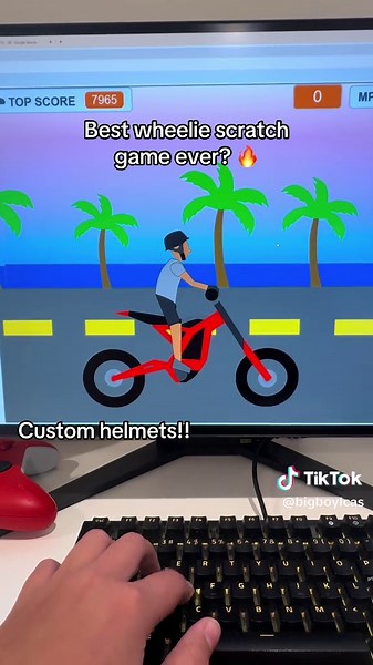 Best Wheelie Game on Scratch: Custom Helmets Review