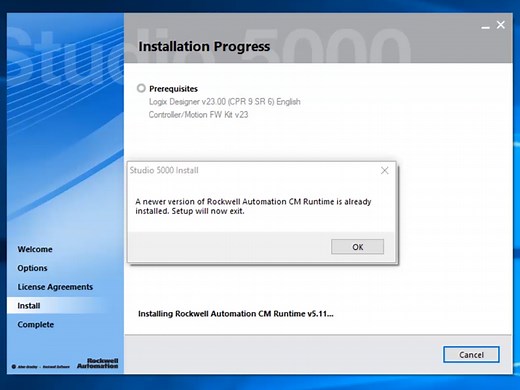 Studio 5000 CM Runtime Installation Error Fix | The Automation Blog