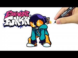 How to draw friday night funkin, How to draw friday night funkin characters, how to draw whitty fnf