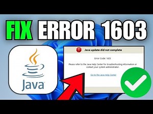 How To Fix Java Update Error 1603 in Windows 11 [2025]
