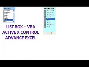 Excel Programming - Activex controls - List Box