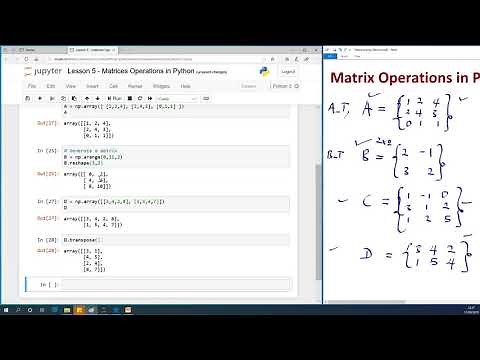 Lesson 5 - Matrix Operations in Python