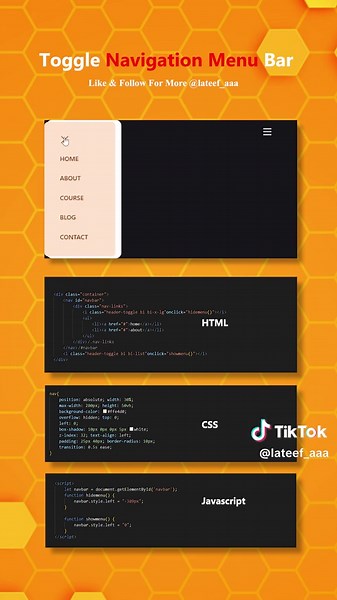 Create a Responsive Navigation Menu Bar with HTML and CSS