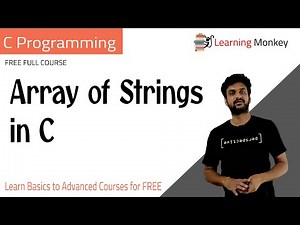 Array of Strings in C || Lesson 70 || C Programming || Learning Monkey ||