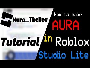 How to make Aura in Roblox Studio Lite [ i will do better aura next time ] :3