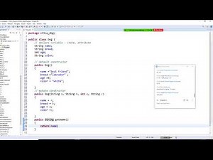Java programming, class and object concept, create a dog object based on Dog class (template)