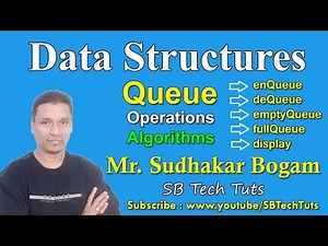Queue Operations Algorithms(enQueue,deQueue,emptyQueue,fullQueue,display) | Queue Data Structure