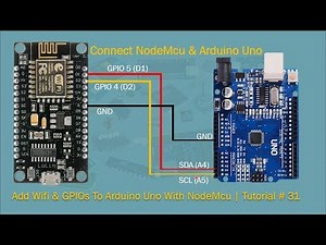 Arduino & NodeMCU | Add WiFi And GPIOs | Tutorial # 31