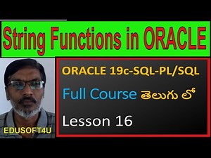 String functions in Oracle-ORACLE 19C SQL & PL/SQL Full Course in Telugu-Lesson-16