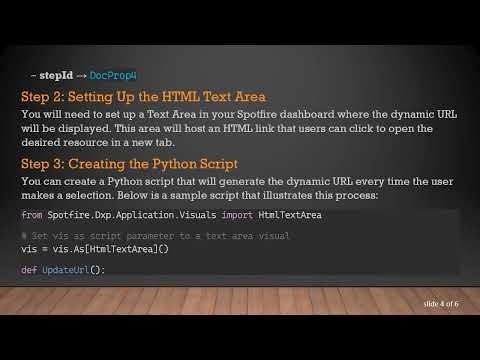 How to Dynamically Insert Document Properties into URLs in Spotfire DXP