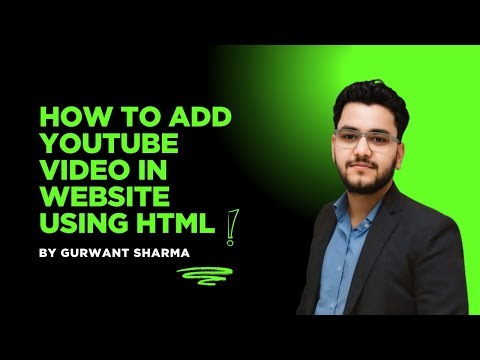 How to Add YouTube Video in Website using HTML | Embed YouTube Video with iframe