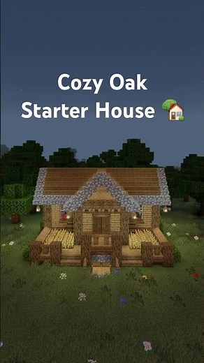 Oak Starter House – Cozy & Easy Minecraft Build!