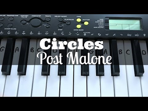 Circles - Post Malone | Easy Keyboard Tutorial With Notes