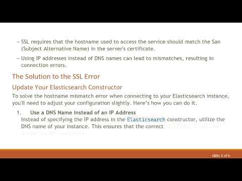 Resolving SSL Error in Elasticsearch: Hostname Mismatch Solution