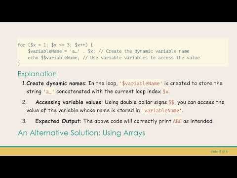 How to Use Variable Variables in PHP