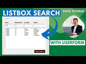 Excel VBA ListBox Search in UserForm | Filter Data Instantly [Step-by-Step Tutorial]
