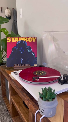 Vinyl Records Collection and Playing - The Weeknd Starboy Album