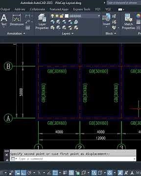 AutoCAD - YQarch Beam Layout (XWW)