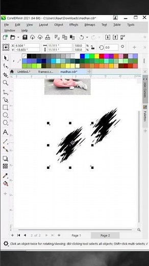 BRUSH STROKE EFFECT IN COREL DRAW