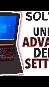 ACER NITRO 5 - How To Enter Bios Advanced / Debug Settings Mode