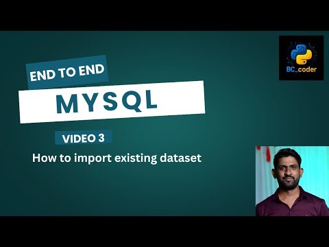 V3 How to Import Existing Dataset In mysql l easy explain l #mysql #coding #bc_coder