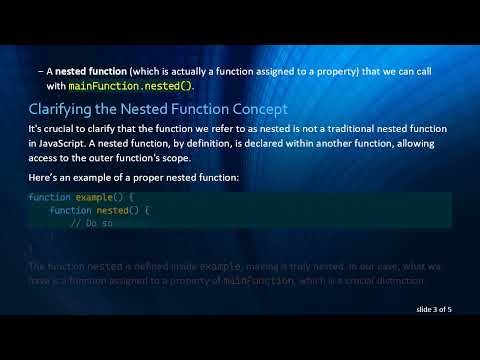 Understanding How JS Functions Work: The mainFunction Explained