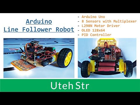 Arduino Uno | Arduino Line Follower Robot with 8 Line Sensors using Multiplexer and PID Controller