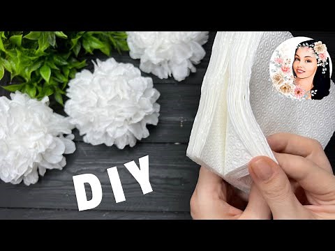How to make Easy Tissue Paper Flowers DIY Paper Craft Tutorial